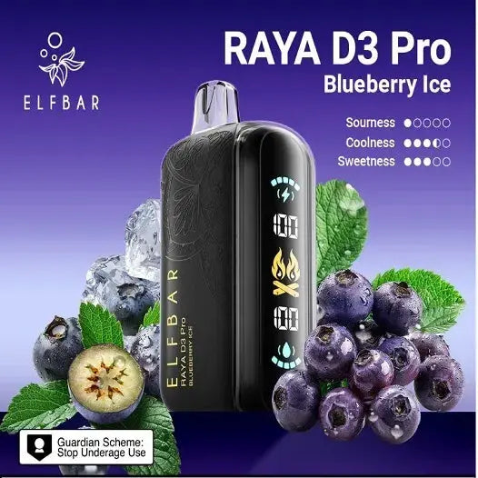 Elf Bar Raya D3 Pro 30K – Blueberry Ice - Vape Shop Shimla VapeshopShimla