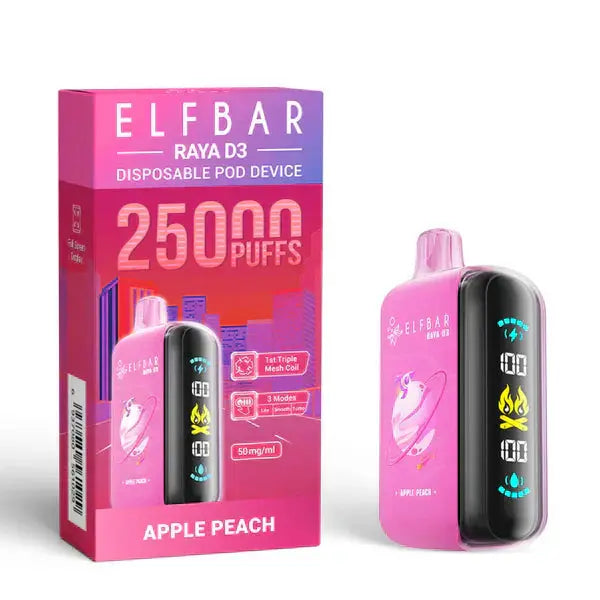 Elf Bar Raya D3 Apple peach – 25000 - Vape Shop Shimla VapeshopShimla