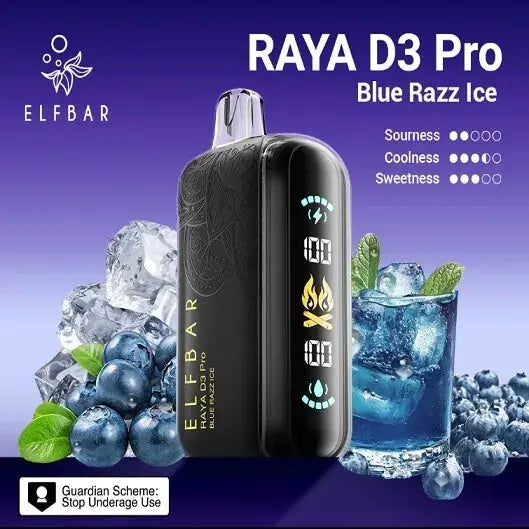 Elf Bar Raya D3 Pro 30K Blue Razz Ice - Vape Shop Shimla VapeshopShimla