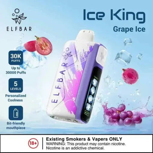 Elf Bar Ice King – Grape Ice – 30K - Vape Shop Shimla VapeshopShimla