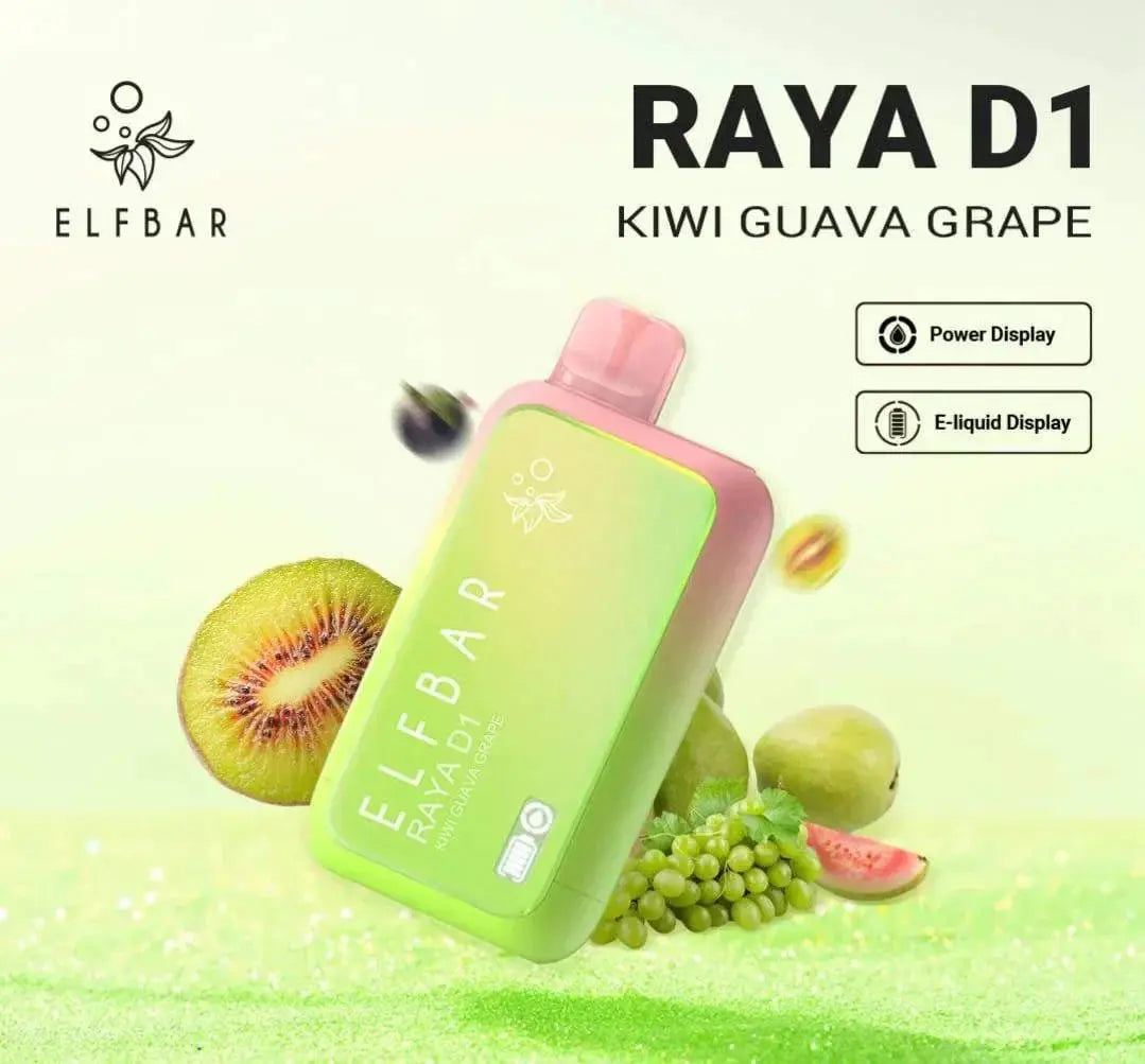 ELF BAR RAYA D1 – Kiwi Guava Grape - Vape Shop Shimla VapeshopShimla