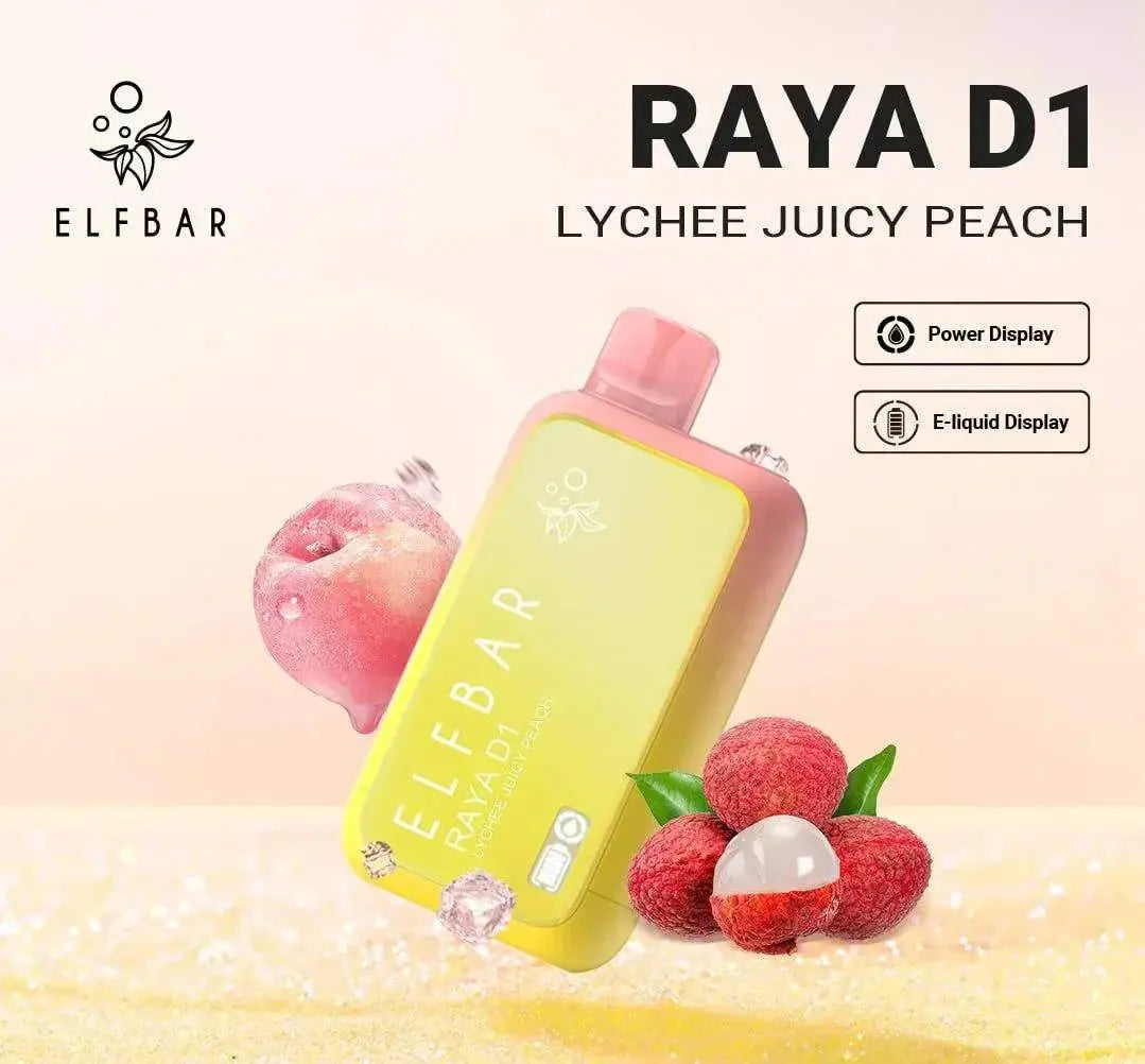 ELF BAR RAYA D1 – Lychee Juicy Peach - Vape Shop Shimla VapeshopShimla