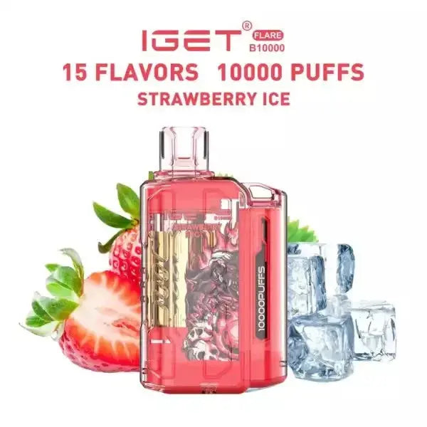 IGET FLARE B10000 – Strawberry ice - Vape Shop Shimla VapeshopShimla